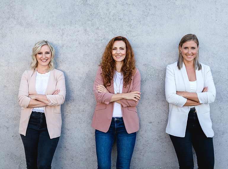 Die Gründerinnen von Netzwerk Bossin, Anika, Denise und Kirsten